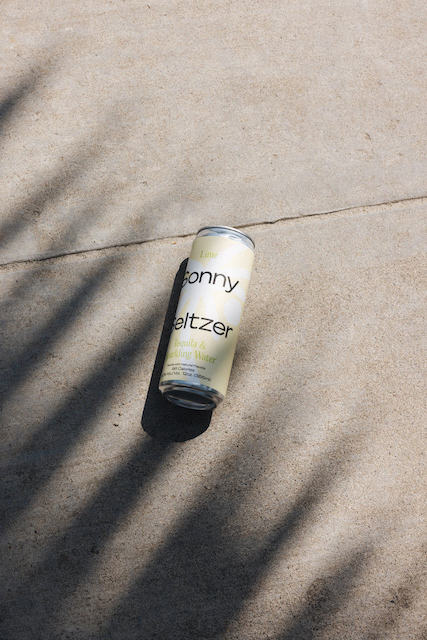 A can of Sonny Seltzer in the sun