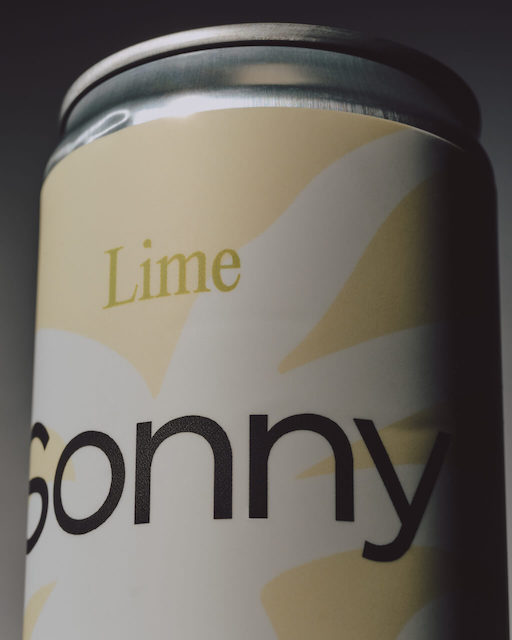 A close-up of the top of a can of Sonny Seltzer